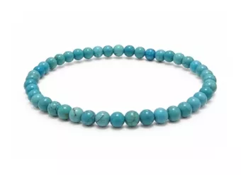 Dyed Natural Howlite Turquenite Bracelet A 4 mm Beads