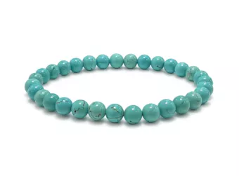 Dyed Natural Howlite Turquenite Bracelet A 6 mm Beads