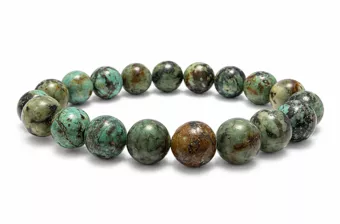 Natural African Turquoise Bracelet AB 10mm Beads