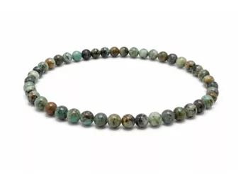 Natural African Turquoise Bracelet AB 4-5 mm Beads