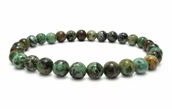 Natural African Turquoise Bracelet AB 6mm Beads