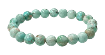 Natural Peruvian Turquoise Bracelet AA beads 8mm