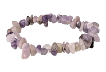 Tapered Amethyst A chips bracelet 18cm