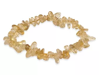 Heated Citrine Bracelet Chips 5-8mm 18cm