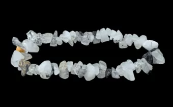 Rock Crystal Bracelet Tourmaline A 5-8mm chips