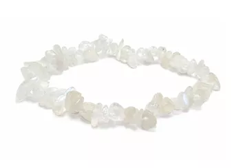 White Moonstone Peristerite Chips Bracelet AA 5-8mm