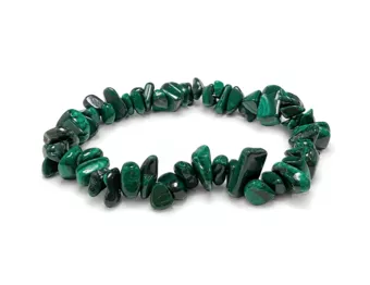 Malachite Chip Bead Bracelet A 5-8mm