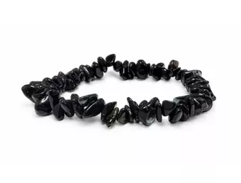 Black Obsidian Chip Bracelet A 5-8mm