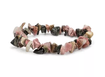 Rhodonite Chip Bead Bracelet AB 5-8mm