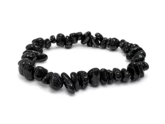 Black Tourmaline Chip Bead Bracelet A 5-8mm