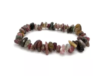 Multicoloured Tourmaline Chip Bead Bracelet A 5-8mm