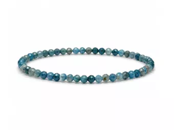 Faceted Blue Apatite Bracelet A Grade – 3 mm Beads