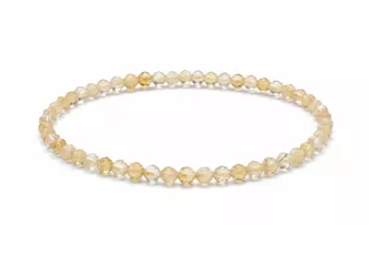 Faceted Natural Citrine Bracelet AA Grade – 3 mm Beads
