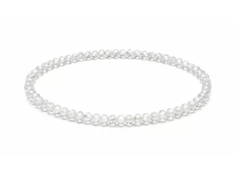 Faceted Clear Quartz Bracelet A Grade – 3 mm Beads