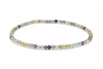 Faceted Multicolor Fluorite AA Bracelet – 3 mm Beads