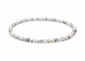 Faceted Howlite A Bracelet – 3 mm Beads