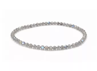 Faceted Labradorite Bracelet AA Grade – 3 mm Beads