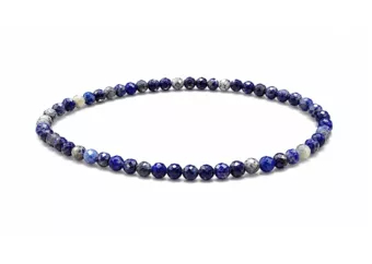 Faceted Lapis Lazuli Bracelet A Grade – 3 mm Beads