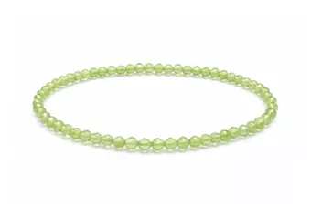 Faceted Prehnite AA+ Bracelet – 3 mm Beads