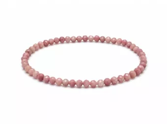 Faceted Australian Rhodonite Bracelet A Grade – 3 mm Beads