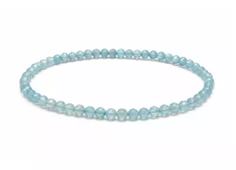 Faceted Blue Topaz AAA Bracelet – 3 mm Beads