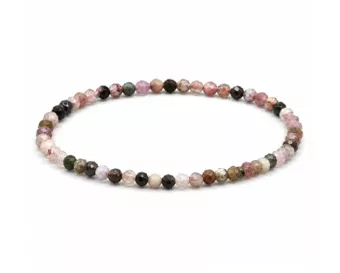 Faceted Multicolor Tourmaline A Bracelet – 3 mm Beads