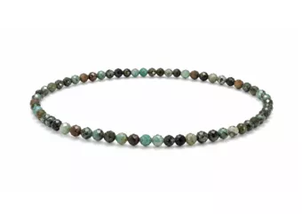 Faceted Natural African Turquoise Bracelet A Grade – 3 mm Beads