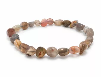 Botswana Agate Tumbled Stone Bracelet A 6-8mm