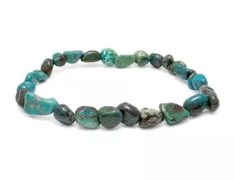 Chrysocolla Tumbled Stones Bracelet A 6-8mm