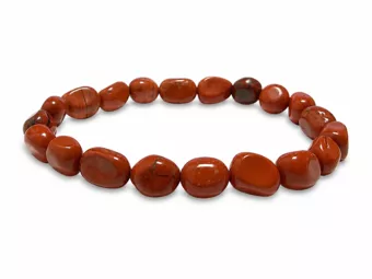 Red Jasper Tumbled Stone Bracelet A 5-8mm