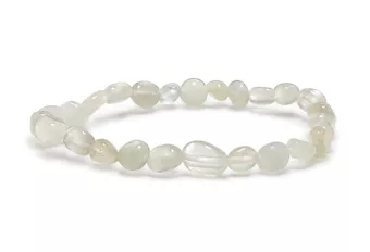 Tumbled White Moonstone Bracelet A 6-8 mm