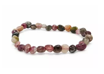 Tumbled Multicolor Tourmaline Bracelet A