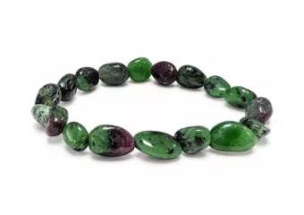 Rolled Stone Bracelet Ruby Zoisite A 8-10 mm