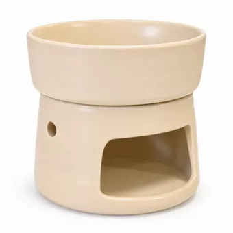 Light Beige Ceramic Incense Burner 9.3 cm