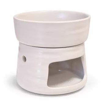 Ivory Ceramic Incense Burner 9.3 cm