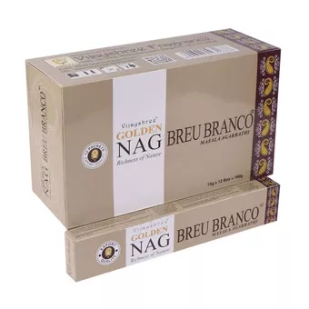 Incense Vijayshree Golden Nag Breu Branco 15g