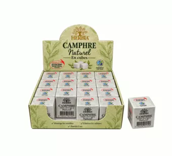Herbia Natural Camphor Cubes Fair Trade Ecocert – 16 packs – 300g