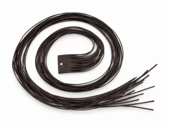 Set of 20 Brown Flat Leather Cords 2 mm × 120 cm for Pendants