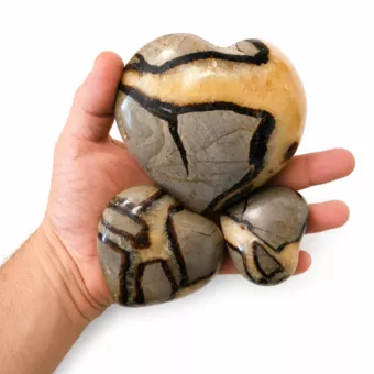 Set of 3 Septaria Hearts 1010g