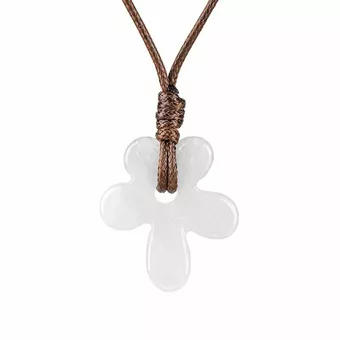 Rock Crystal Flower Necklace A