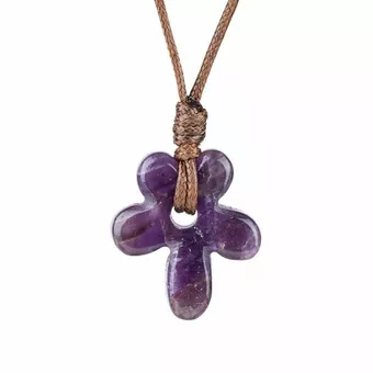 Amethyst Flower Necklace A