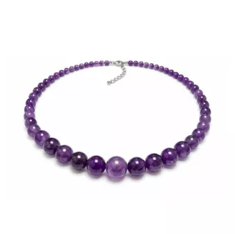 Amethyst A+ Graduated Bead Necklace 4-12mm 50cm
