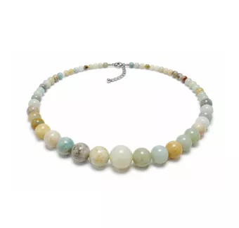 Multicolor Amazonite A Graduated Bead Necklace 4-12mm 50cm