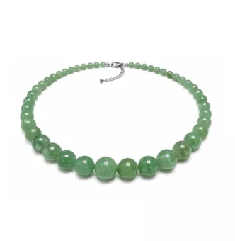 Green Aventurine A Graduated Bead Necklace 4-12mm 50cm