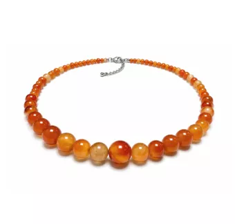 Carnelian A Graduated Bead Necklace 4-12mm 50cm
