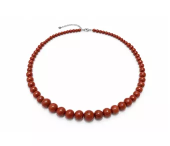 Red Jasper A Graduated Bead Necklace 4-12 mm 50 cm
