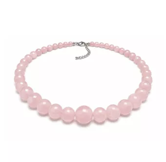 Rose Quartz A Graduated Bead Necklace 4-12mm 50cm
