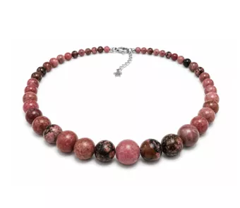 Rhodonite A Graduated Bead Necklace 4-12mm 50cm