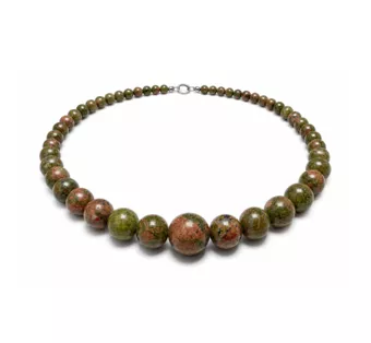 Unakite A Graduated Bead Necklace 6-14mm 50cm