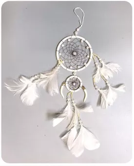 White Dreamcatcher - Diameter 10cm